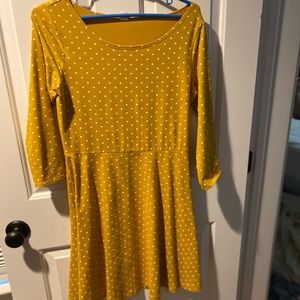Polka dot mustard dress - Old Navy - S